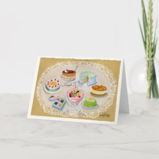 Petite Lovely Cakes Birthday greeting Card