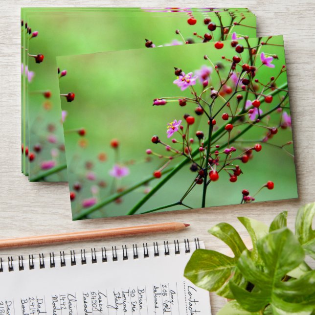  Petite Pink Blossoms Wedding Envelope  (Stacked)