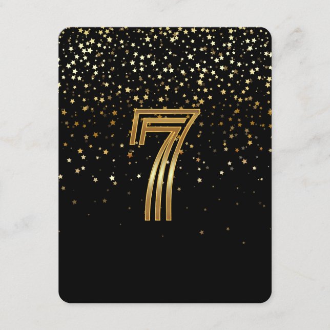 Petite Stars Table Number Card-7 Starry Night (Front)