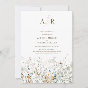 Petite Wildflower Wedding Invitation