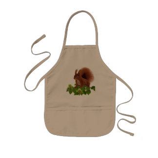 PetitRose "Squirrel on Hazelnut twig" Kids Apron