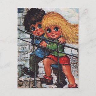 Petits Poulbots à Montmartre Postcard