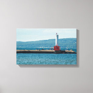Petoskey Pierhead Lighthouse, Petoskey, Michigan Canvas Print