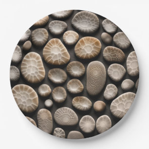 Petoskey Stone Collection Paper Plate
