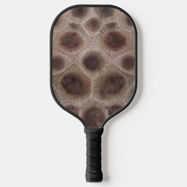Petoskey Stone Michigan fossil pattern  Pickleball Paddle (Front)