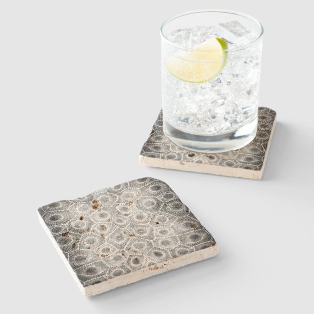 Petoskey Stone Pattern Coaster (Side)