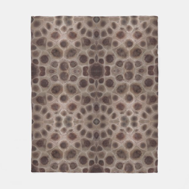 Petoskey Stones | Michigan State stone  Fleece  Blanket (Front)