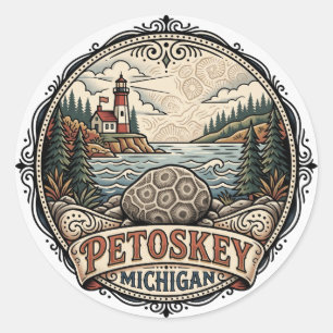 Petoskey USA Classic Round Sticker