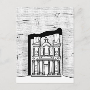 Petra El Khazneh temple Postcard