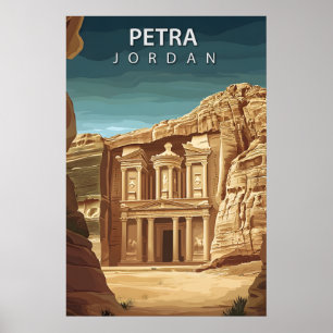 Petra Jordan Ancient Rose City Al-Khazneh Poster