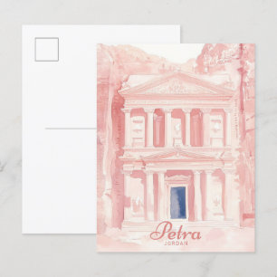 Petra Jordan Gouache Paint Illustration Travel Postcard