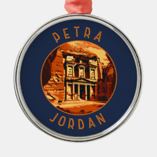 Petra Jordan Retro Distressed Circle Metal Tree Decoration