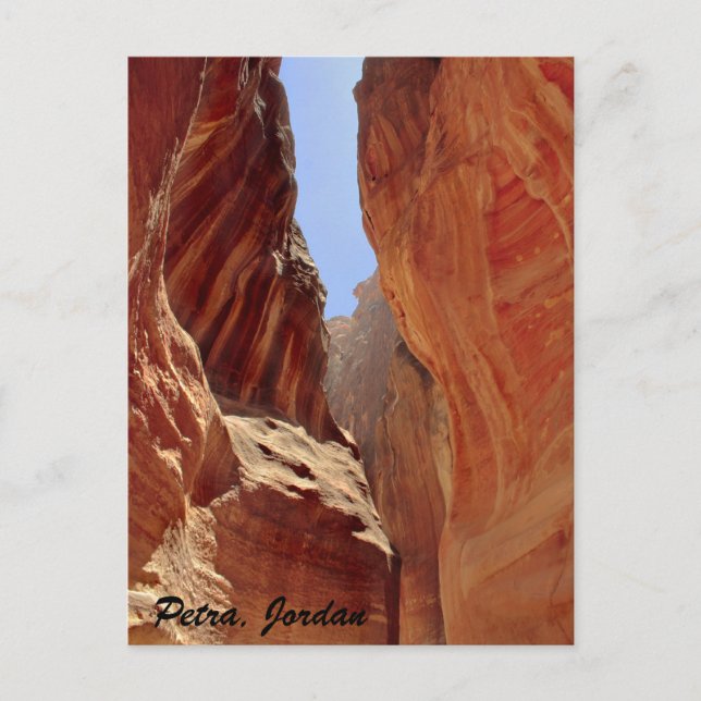 Petra, Jordan, slot canyon Postcard (Front)