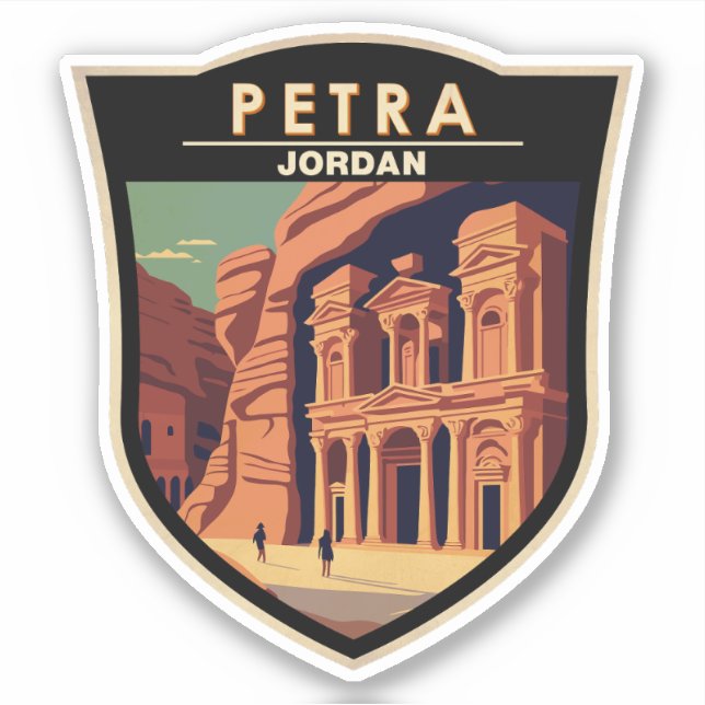 Petra Jordan Travel Art Vintage (Front)