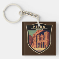 Petra Jordan Travel Art Vintage