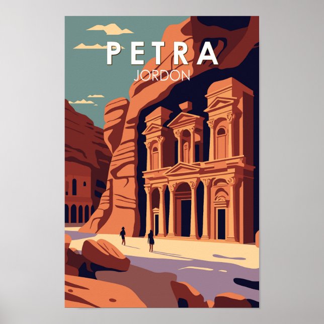 Petra Jordan Travel Art Vintage Poster (Front)