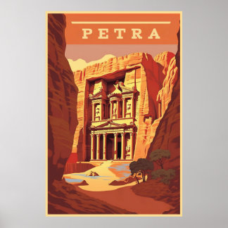 Petra, Jordan, Travel Poster