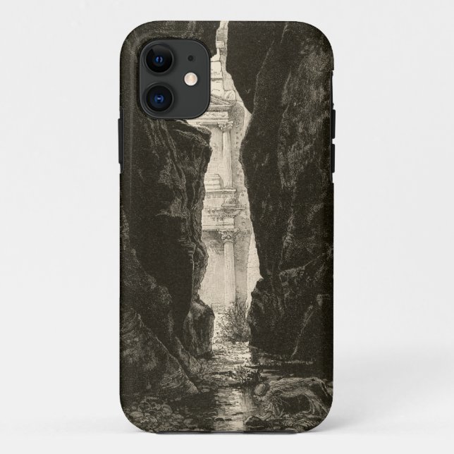 Petra Jordan UNESCO Heritage Site Engraving Case-Mate iPhone Case (Back)