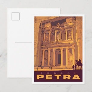 Petra Jordan Vintage Travel Postcard