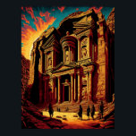 Petra Jordan Wonders of the World Pop Art Poster<br><div class="desc">An artistic pop art representation of Petra Jordan, celebrate the beauty of one of the Seven Wonders of the World with this vibrant and colourful pop art representation of Petra, Jordan. Perfect for decorating your home or office, this print will transport you to the stunning desert city every time you...</div>