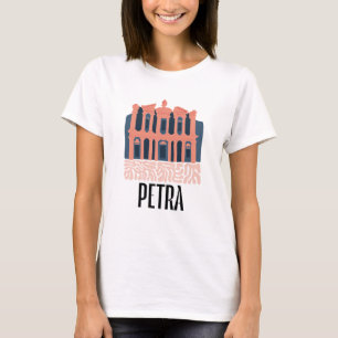 Petra Jordania abstract travel floral art T-Shirt