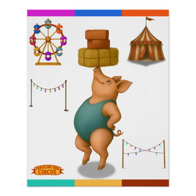 Petra pig balancing act poster (Front)