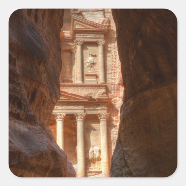 Petra Treasury Revealed Square Sticker (Front)