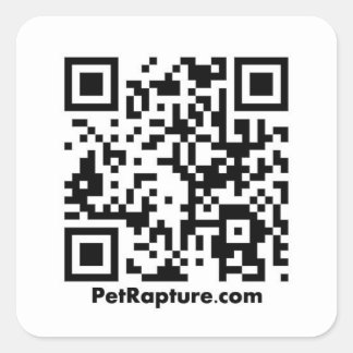 PetRapture QR Codes Square Sticker