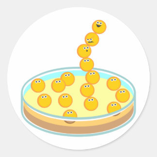 Petri Dish Tower Classic Round Sticker