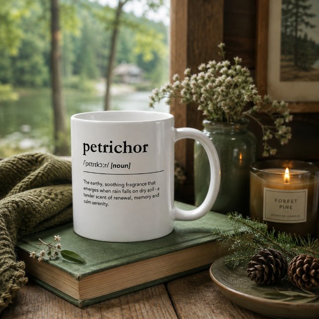 Petrichor Definition Rain Lover Home Decor Gift Coffee Mug (Creator Uploaded)