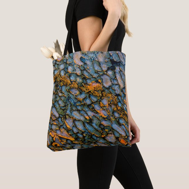 Petrified Dinosaur Bone Tote Bag (Close Up)