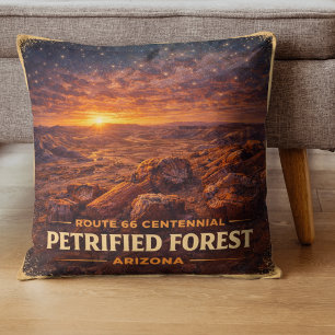 Petrified Forest Arizona Mother Road Centennial Cushion