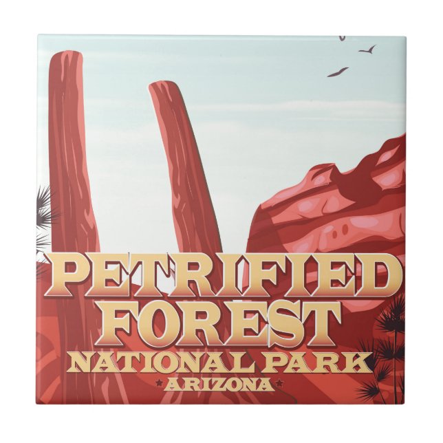 Petrified forest national park, Arizona. Tile (Front)