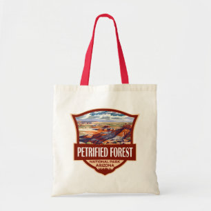 Petrified Forest National Park Illustration Retro Tote Bag