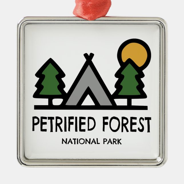 Petrified Forest National Park Metal Tree Decoration (Front)