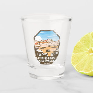 Petrified Forest National Park Minimal Retro Shot Glass