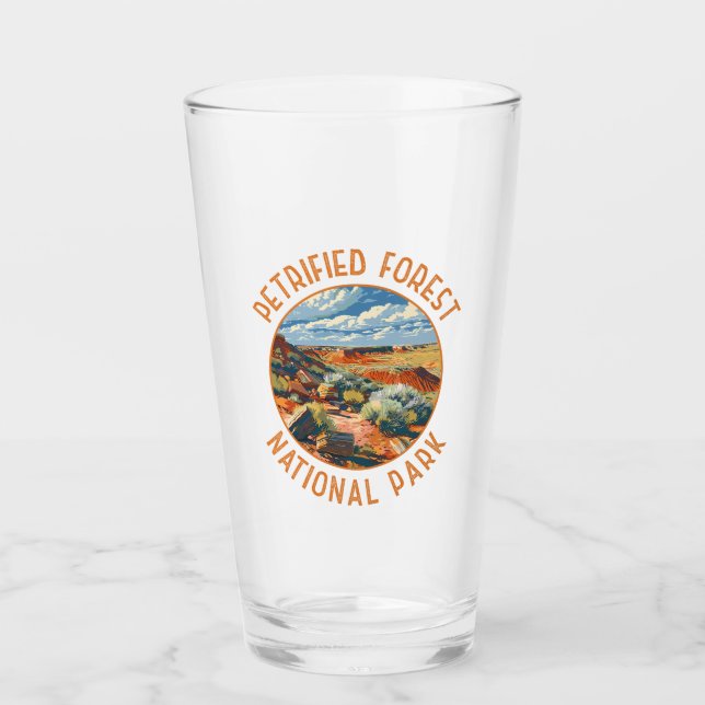 Petrified Forest National Park Retro Distressed Glass (Front)