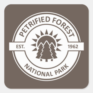 Petrified Forest National Park Sun Trees Square Sticker