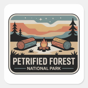 Petrified Forest National Park Vintage Badge Square Sticker