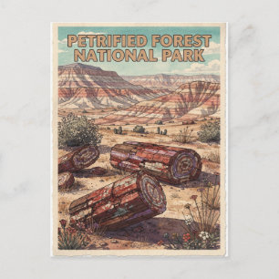 Petrified Forest National Park Vintage Travel Postcard