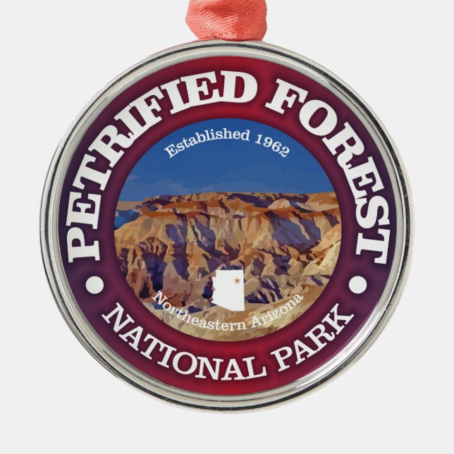 Petrified Forest NP Metal Tree Decoration (Front)