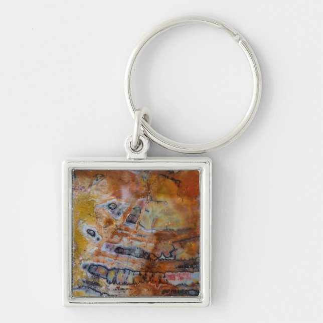 Petrified Wood Brown Key Ring (Front)