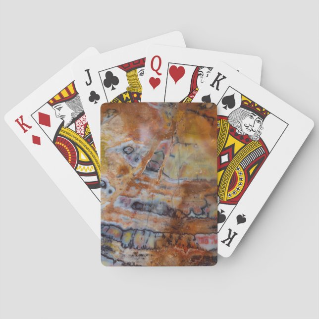 Petrified Wood Brown Playing Cards (Back)