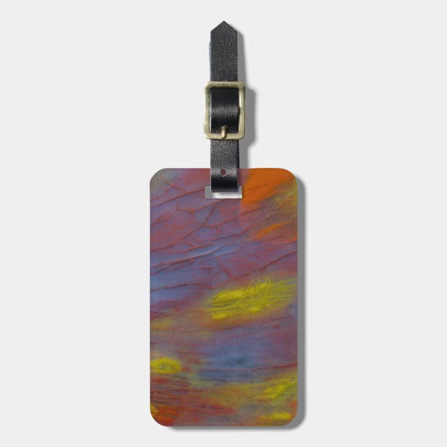 Petrified Wood Close-Up Luggage Tag (Front Vertical)