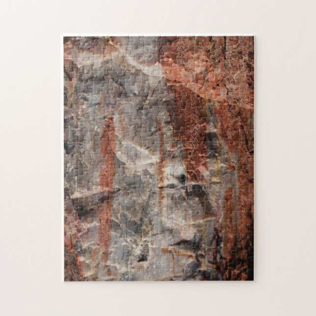 Petrified Wood Quartz Puzzle (Vertical)