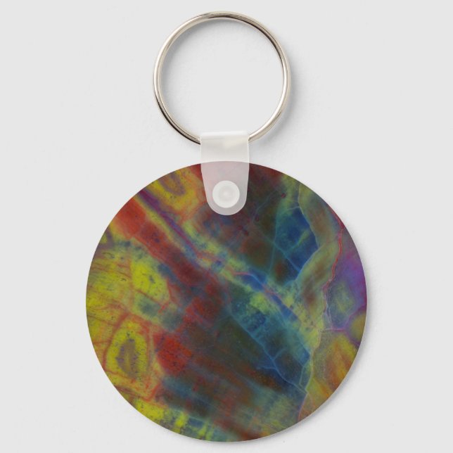 Petrified Wood Vertical Key Ring (Front)
