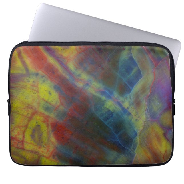 Petrified Wood Vertical Laptop Sleeve (Front)