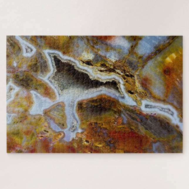 Petrified Wood With Crystals Jigsaw Puzzle (Horizontal)