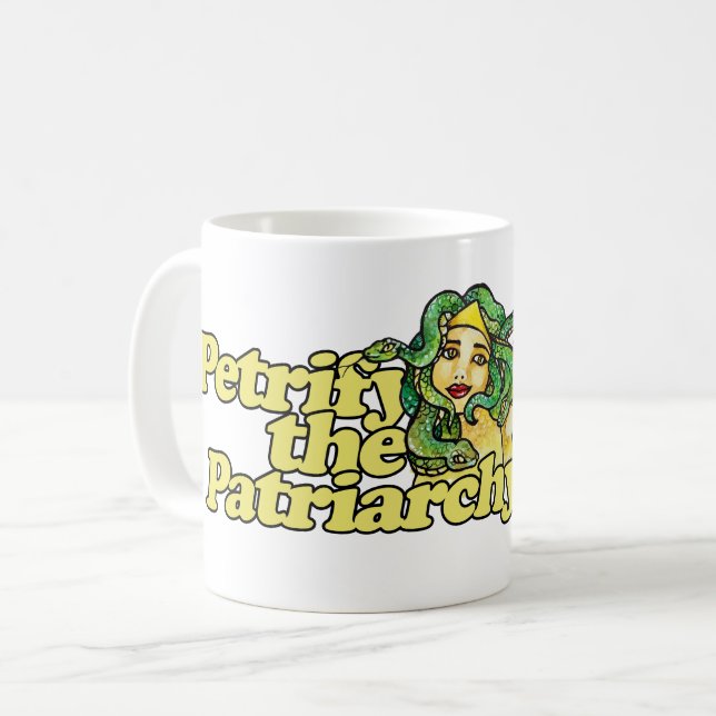 Petrify the Patriarchy Medusa Feminist Gorgon      Coffee Mug (Front Left)