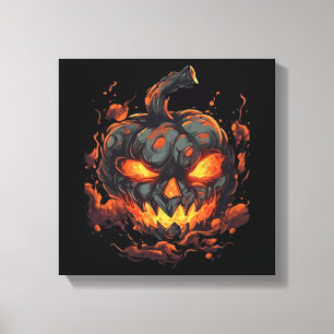 Petrifying Pumpkin Canvas Print